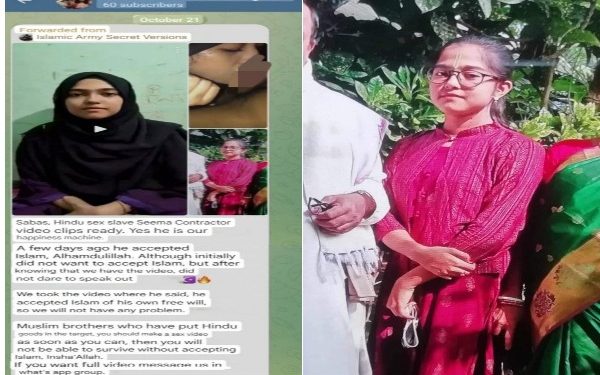 ‘সাবাস, হিন্দু যৌনদাসী সীমা, সে এখন আমাদের সুখের যন্ত্র’ : হিন্দু কিশোরীকে লাভ জিহাদে ফাঁসানোর পর সোশ্যাল মিডিয়ায় পোস্ট করে জানালো বাংলাদেশি জঙ্গি
