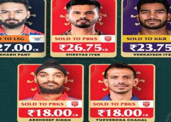 আইপিএল-২০২৫ নিলামে সবচেয়ে দামি খেলোয়াড় হওয়ার গৌরব অর্জন করলেন কে ? জানুন…