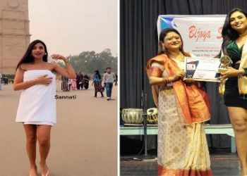কলকাতার মডেল সন্নাতি মিত্র ইন্ডিয়া গেটের সামনে তোয়ালে পরে নেচে বিতর্কে জড়িয়েছেন