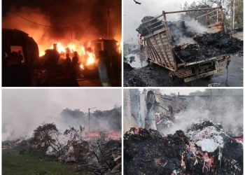 মধ্যরাতে ভয়াবহ অগ্নিকাণ্ডে ভস্মীভূত নারকেলডাঙ্গার ৩০টি ঝুপড়ি, মৃত বৃদ্ধ