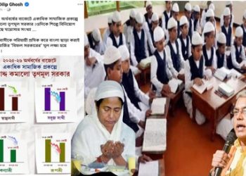 মাদ্রাসায় বরাদ্দ বৃদ্ধি নিয়ে মমতা ব্যানার্জিকে ফের বিঁধলেন দিলীপ ঘোষ