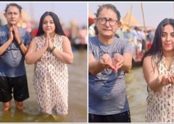 কুম্ভস্নানের পর মমতা ব্যানার্জির রোষানল থেকে বাঁচার জন্য শ্রীময়ী চট্টরাজ ও কাঞ্চন মল্লিক ‘নাটক’ করছেন বলে মনে করছেন বিজেপির তরুনজ্যোতি তিওয়ারি