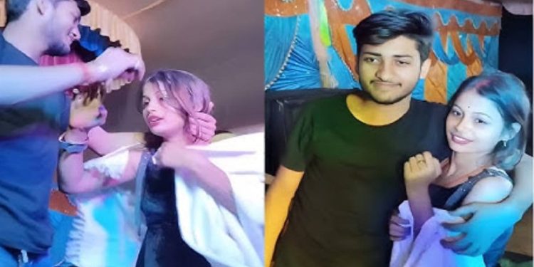 নাচে মুগ্ধ হয়ে মঞ্চেই নৃত্যশিল্পীকে সিঁথিতে সিঁদূর দিয়ে বিয়ে করলেন এক যুবক, ভিডিও ভাইরাল