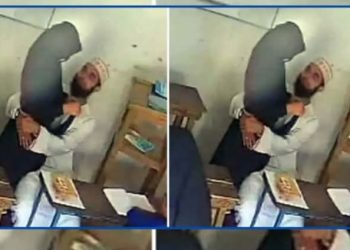 আবাসিক ভবনের ছাদে বোরখা পরা শিক্ষিকাকে কোলে বসিয়ে আদর করছে মাদ্রাসার সুপার, অশ্লীল দৃশ্য দেখে বেদম মার খেতে হল পড়ুয়াকে