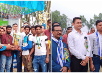 ভাতারের বনপাসে ফুটবল প্রতিযোগিতার ফাইনালে চাঁদের হাট