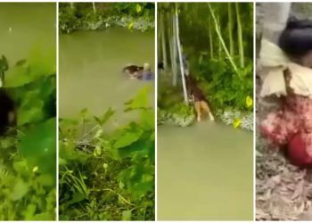 নৈরাজ্যের চরম সীমায় বাংলাদেশ : মহিলাকে খুন করে দেহ প্রকাশ্যে হাত ধরে টেনে নিয়ে যাচ্ছে ঘাতক ; বধূকে ১৮ জন মিলে গনধর্ষণের পর গাছে বেঁধে খুন