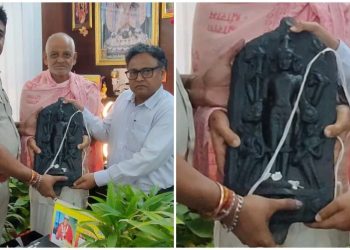 কেতুগ্রামে অজয়নদের চর থেকে ফের উদ্ধার হল ৯০০ বছরের প্রাচীন বিষ্ণুমূর্তি