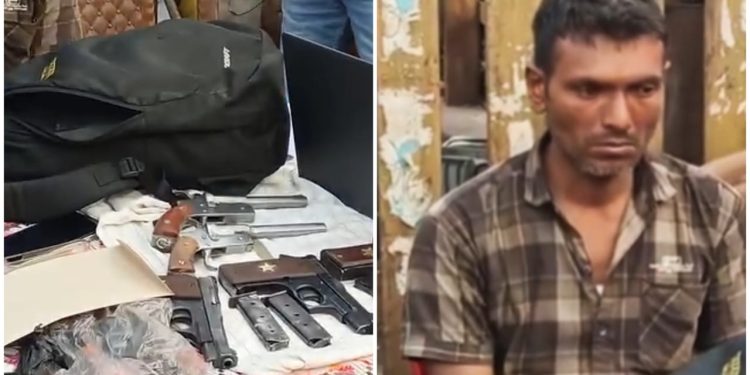 সাতসকালে শিয়ালদহ স্টেশন চত্বরে বিপুল আগ্নেয়াস্ত্রসহ ধৃত মালদার হাসান শেখ নামে এক দুষ্কৃতী