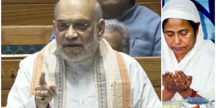 বাংলাদেশ সীমান্তে বেড়া দেওয়ার জন্য মমতা সরকার জমি দিচ্ছে না, বেড়া দিতে গেলেই ঝামেলা করছে তৃণমূল কংগ্রেসের কর্মীরা : অমিত শাহ