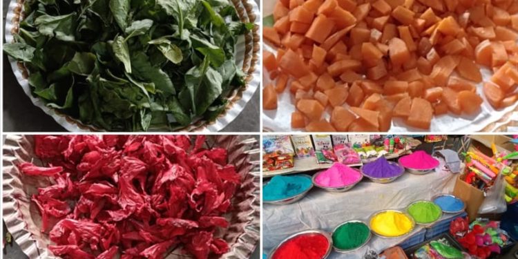 রঙের উৎসবে জোয়ার আনতে বর্ধমানবাসী বেছে নিচ্ছে সবজি ও ফুল দিয়ে তৈরি ভেষজ আবির