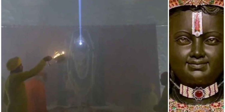 অযোধ্যায় রাম লালার সূর্য তিলক, মন ছুঁয়ে যাওয়া ভিডিও ভাইরাল