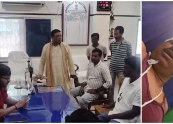 আউশগ্রামে বিডিওর সামনেই তৃণমূলের দুই গোষ্ঠীর তুমুল সংঘর্ষ, আহত ২