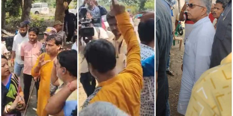 কোলাঘাটে বিজেপি কর্মীদের বিক্ষোভের মুখে পড়লেন দিলীপ ঘোষ, উঠল ‘গো ব্যাক’ স্লোগান ও ‘তৃণমূলের সঙ্গে গোপন আঁতাতের’ অভিযোগ