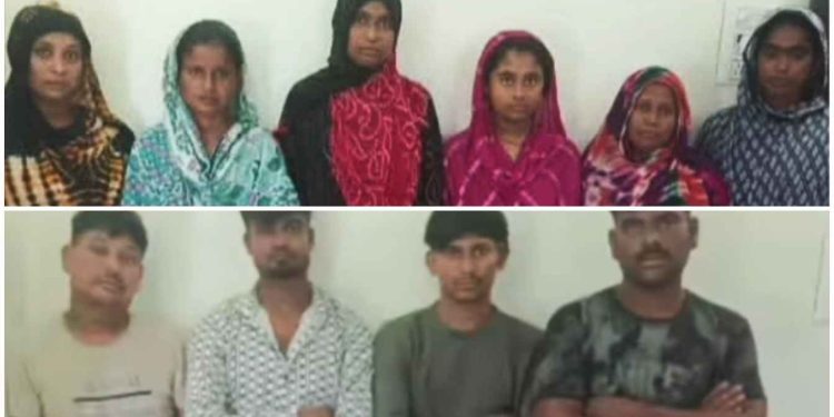 গুজরাট থেকে পালিয়ে এরাজ্যে আসা ১০ বাংলাদেশিকে গ্রেপ্তার করেছে নদীয়ার ধানতলা থানার পুলিশ
