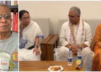 মুখ্যমন্ত্রীর সঙ্গে জমিয়ে গল্প করায় দলের অভ্যন্তরে প্রবল সমালোচনার মুখে দিলীপ ঘোষ, দীর্ঘশ্বাস ফেলে তথাগত রায় বললেন : ‘নববিবাহিত, আহ্লাদে বিগলিত দিলীপ কোথায় যাবে কে জানে ?’