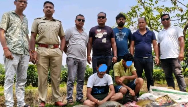 কচ্ছপ কেটে মাংস বিক্রির আগেই ২ জনকে হাতেনাতে ধরে ফেললো জলপাইগুড়ি পুলিশ