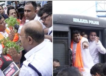 সুকান্ত মজুমদারসহ বিজেপির কয়েকজন বিধায়ক ও কর্মীকে আটক করেছে কলকাতা পুলিশ