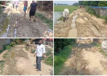 “পথশ্রী প্রকল্প” নিয়ে গর্ব করা রাজ্যে পথের অতীব বেহাল দশায় স্কুলে যাওয়াই বন্ধ করে দিল পড়ুয়ারা