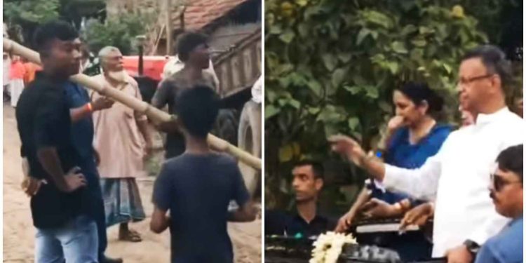 কালীগঞ্জে প্রচারে গিয়ে ব্যাপক বিক্ষোভের মুখে পড়লেন ফিরহাদ হাকিম, বাঁশের ব্যারিকেড করে রাস্তা আটকে দিল ক্ষিপ্ত জনতা