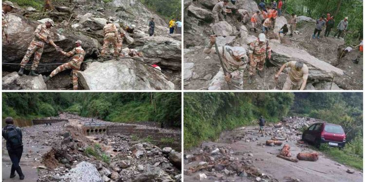 সিকিমে ভূমিধস : আটকা পড়েছেন ১,৫০০ পর্যটক, নিখোঁজ ৮ জন