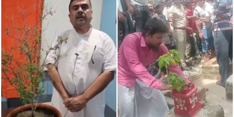 মহেশতলায় “জেহাদিদের দ্বারা মাতা তুলসী’র” অপমানের প্রতিবাদে আজ গৈরীক ধ্বজ নিয়ে প্রতিবাদের ডাক দিলেন শুভেন্দু অধিকারী