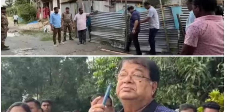 উত্তরবঙ্গ উন্নয়ন মন্ত্রী উদয়ন গুহকে জলভর্তি খানাখন্দে ভরা রাস্তার উপর দিয়ে হাঁটালেন ক্ষিপ্ত গ্রামবাসী, কেন্দ্র সরকারের ঘাড়ে দায় চাপালেন তৃণমূল নেতা