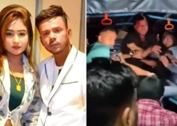 বাংলাদেশি কনটেন্ট ক্রিয়েটর হিরো আলমের স্ত্রী ও স্ত্রীর প্রেমিক অভি রিয়াজকে গণধোলাই দিয়ে পুলিশের হাতে তুলে দিল এলাকাবাসী