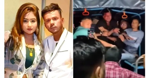 বাংলাদেশি কনটেন্ট ক্রিয়েটর হিরো আলমের স্ত্রী ও স্ত্রীর প্রেমিক অভি রিয়াজকে গণধোলাই দিয়ে পুলিশের হাতে তুলে দিল এলাকাবাসী