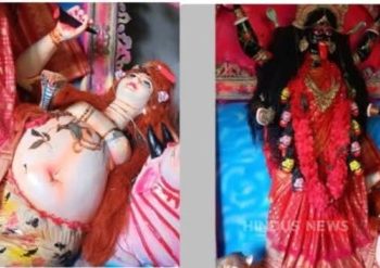 বাংলাদেশের ফরিদপুরে রাতের অন্ধকারে মন্দিরের প্রতিমা ভাঙচুর