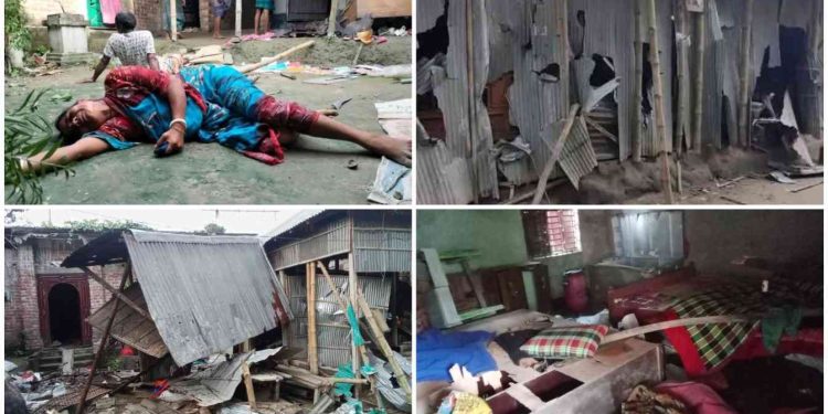 হজরত মহম্মদকে নিয়ে কটুক্তির মিথ্যা অভিযোগে রংপুরে ১৫ হিন্দু বাড়িতে লুটপাটের পর ভেঙে গুঁড়িয়ে দিল মুসলিমরা