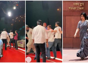 নিউজরুমে মাওলানা সাজিদ রশিদীর গালে সপাটে চড় কষিয়ে দিল অখিলেশ যাদবের লোকজন