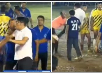 “ফুটবল মাঠে ফুটবলের বদলে রেফারিকে লাথি ! তৃণমূলী সমাজবিরোধী গুণ্ডাদের কীর্তি দেখুন” : ভিডিও পোস্ট করে বললেন শুভেন্দু