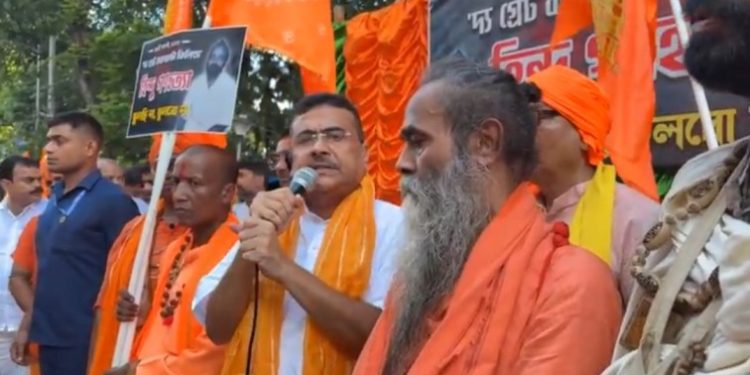 এই সরকারের ‘খেলা হবে’ মানে হিন্দুদের উপর হামলা : ‘দ্য গ্রেট ক্যালকাটা কিলিংস’ স্মরণ অনুষ্ঠানে তৃণমূলকে কটাক্ষ শুভেন্দুর