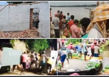 মালদায় মানিকচকে ফের নদী বাঁধে ভাঙ্গন, প্লাবিত বিস্তীর্ণ এলাকা, জমছে ক্ষোভ