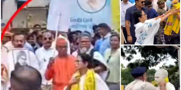 নিজের গলার উত্তরীয় খুলে বিদ্যাসাগরের মূর্তিতে পরালেন মমতা, শুভেন্দু বললেন : “কি আস্পর্ধা, ক্ষমা চান”