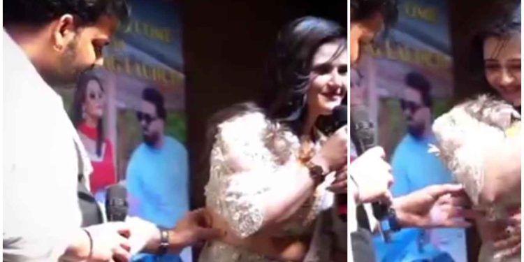 প্রকাশ্য মঞ্চে ভোজপুরি অভিনেতা পবন সিংয়ের অশ্লীলতা, নায়িকার সঙ্গে করলেন এই ঘৃণ্য কাজ  