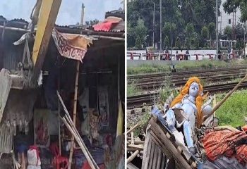 অবশেষে ঢাকার খিলক্ষেত দুর্গা মন্দিরের জমি ফেরত পেলো হিন্দুরা ; মাস খানেক আগে বুলডোজার চালিয়ে গুঁড়িয়ে দেওয়া হয় শতাব্দী প্রাচীন মন্দিরটি 