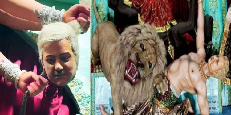 মুর্শিদাবাদের মণ্ডপের “ইউনূসাসুর” তোলপাড় ফেলে দিয়েছে বাংলাদেশে