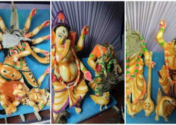 বাংলাদেশের জামালপুরে দুর্গা মন্দিরের সকল প্রতিমা ভাঙচুরের ঘটনায় গ্রেপ্তার হাবিবুর রহমান নামে এক জিহাদি 