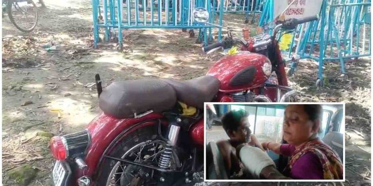 মহাসপ্তমীর দিন পূজোর কেনাকাটা করতে আসার পথে ট্যাঙ্কারের ধাক্কায় গুরুতর আহত ভাতারের বাইক আরোহী যুবক 