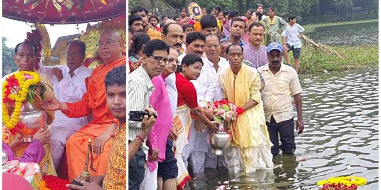 আজ প্রতিপদে ঘট স্থাপন হল বর্ধমানের সর্বমঙ্গলা মন্দিরে, আনুষ্ঠানিকভাবে দুর্গাপুজোর ঢাকে কাঠি পড়ে গেল গোটা রাঢ়বঙ্গে 