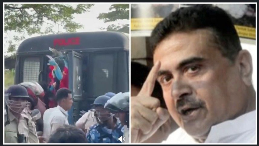 কাকদ্বীপের ঘটনায় ‘কিছু মহল থেকে ভুল তথ্য ছড়ানোর চেষ্টা হচ্ছে’ বললো পুলিশ ;  পুলিশকে ‘নির্লজ্জ-মেরুদণ্ডহীন-নীচ-ঘৃণ্য লোক’ আখ্যা দিয়ে শুভেন্দু বললেন : ‘প্রিজন ভ্যানে মা কালীর মূর্তি রাখার কারন ব্যাখ্যা করুন’ 