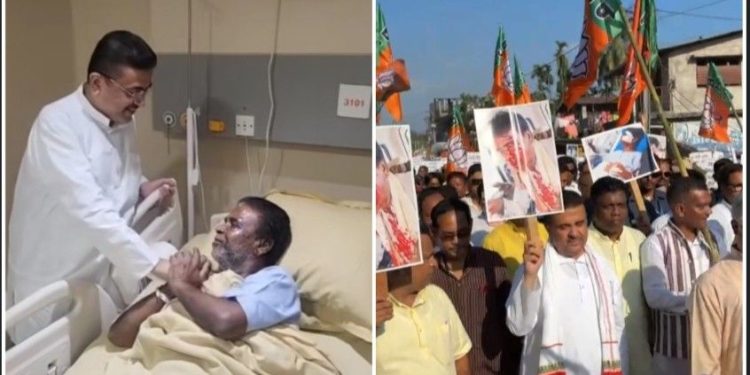 হাসপাতালে চিকিৎসাধীন সাংসদ খগেন মুর্মুর সঙ্গে সাক্ষাৎ করে নাগরাকাটায় বিশাল প্রতিবাদ মিছিল করলেন শুভেন্দু অধিকারী 