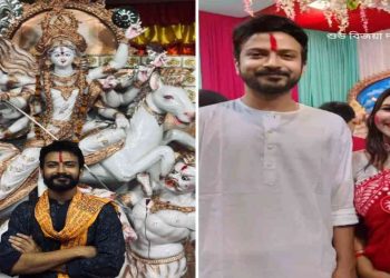স্বজাতির উগ্রপন্থীদের পিত্তি জ্বলাতে এবার মামারবাড়ির দুর্গাপূজা মণ্ডপে বিজয়া দশমী উদযাপন করলেন বাংলাদেশি অভিনেতা ইয়াশ রোহান