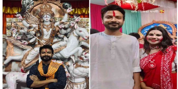 স্বজাতির উগ্রপন্থীদের পিত্তি জ্বলাতে এবার মামারবাড়ির দুর্গাপূজা মণ্ডপে বিজয়া দশমী উদযাপন করলেন বাংলাদেশি অভিনেতা ইয়াশ রোহান