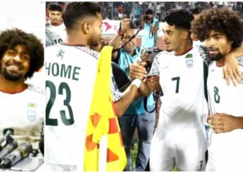 ফুটবলে ২২ বছর পর ভারতের বিপক্ষে জয় পেল বাংলাদেশ ; বাংলাদেশের কোচ হামজা চৌধুরী বললেন : “কাপ জয়ের চেয়ে  ভারতের বিপক্ষে জয় বেশি আনন্দের”  