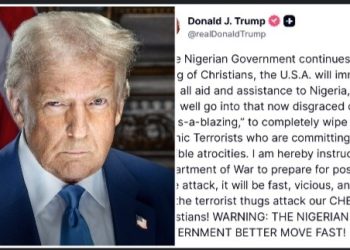 খ্রিস্টানদের হত্যা বন্ধ না হলে সন্ত্রাসীদের নরকে পাঠিয়ে দেবো : নাইজেরিয়া সরকারের উদ্দেশ্যে ডোনাল্ড ট্রাম্পের চরম সতর্কবার্তা  