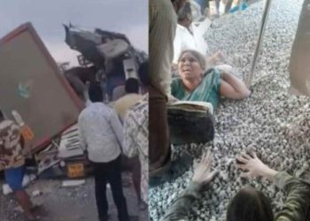 তেলেঙ্গানায় বাসে ধাক্কা লরির ; যাত্রীদের উপর ধাতব পদার্থ পড়ে ২৪ জনের মর্মান্তিক মৃত্যু, আহত বহু