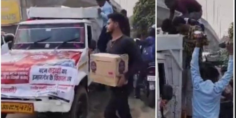 বিহার নির্বাচন ২০২৫ : ভোটারদের বিতরণের জন্য আনা মদের বাক্স লুট করল গ্রামবাসীরা 