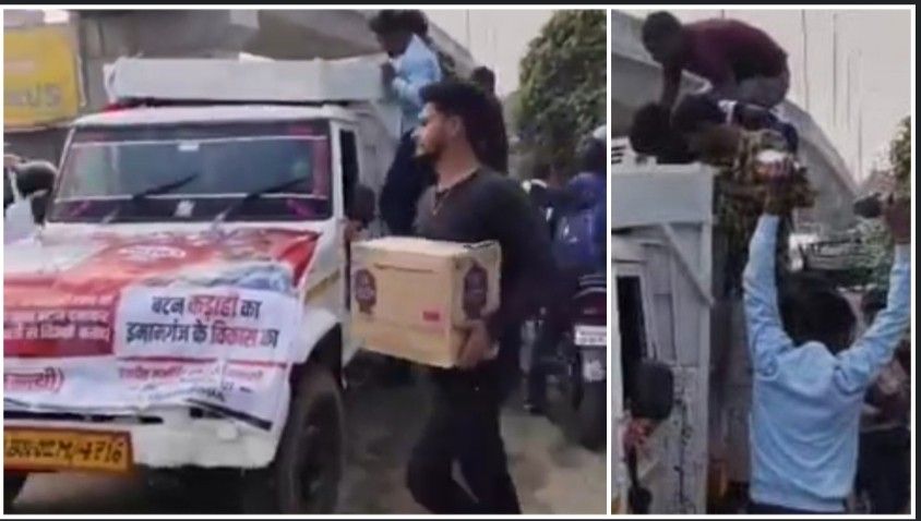 বিহার নির্বাচন ২০২৫ : ভোটারদের বিতরণের জন্য আনা মদের বাক্স লুট করল গ্রামবাসীরা 